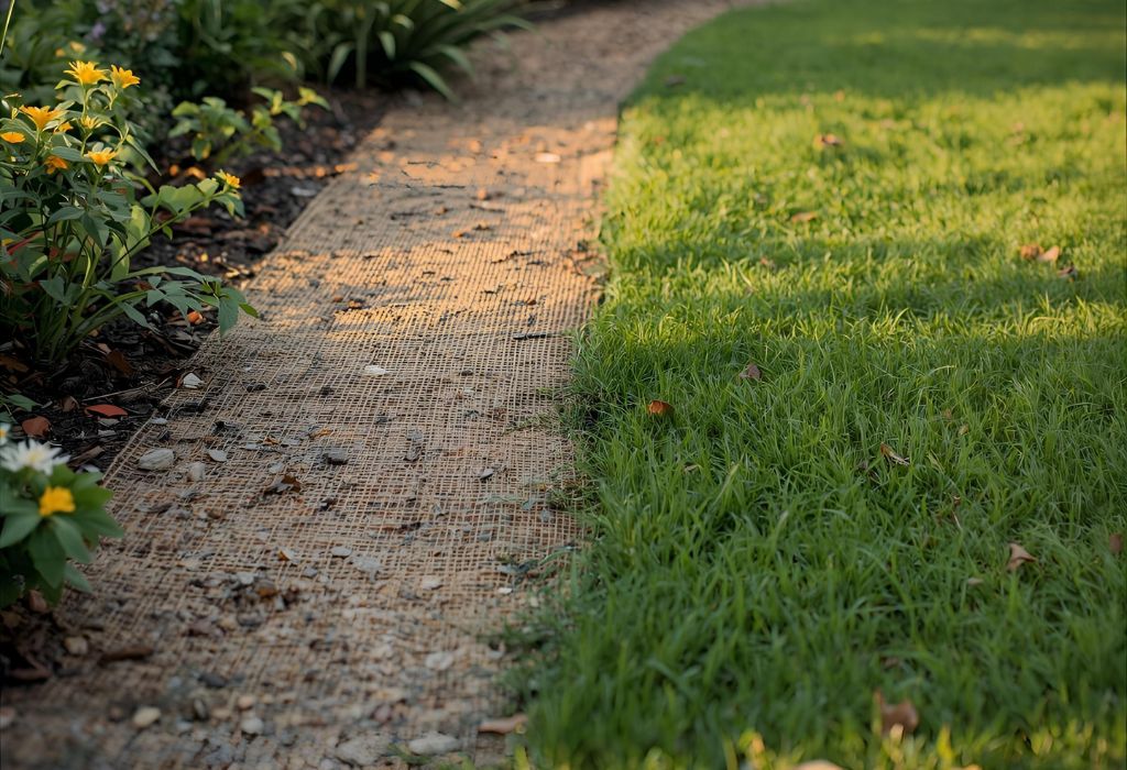 Garden Fabric vs. Lawn and Path Use