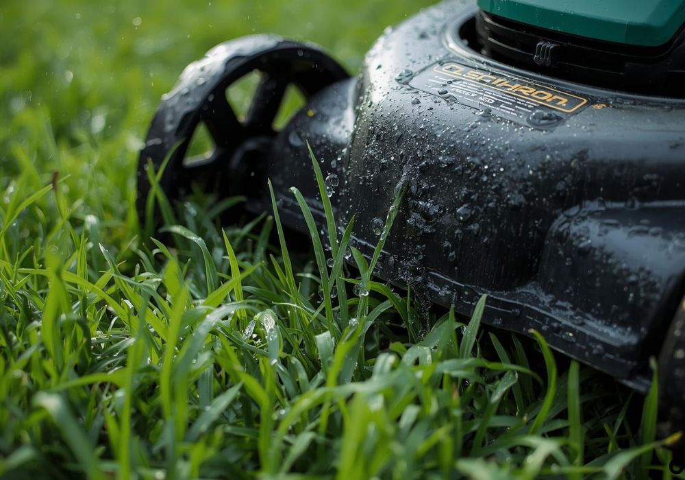 can electric lawn mower cut wet grass
