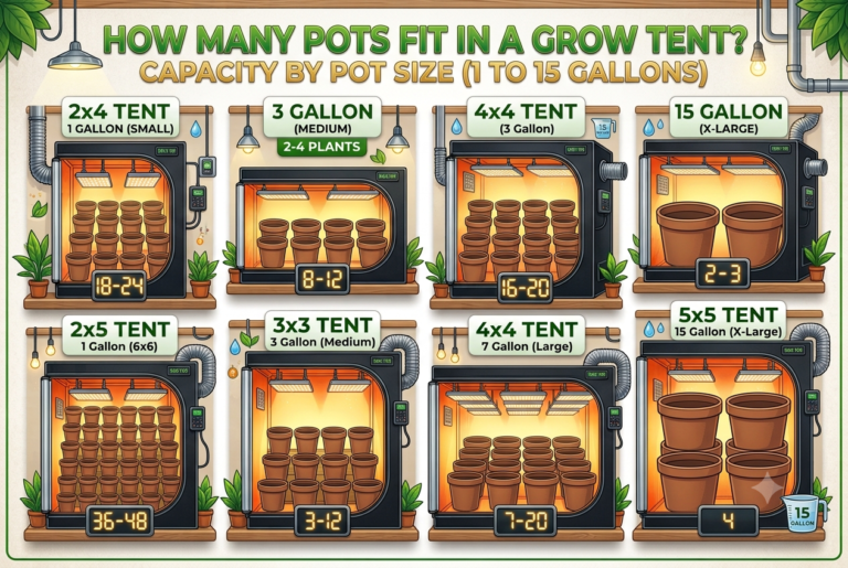 How Many Pots Fit in a Grow Tent? Capacity by Pot Size