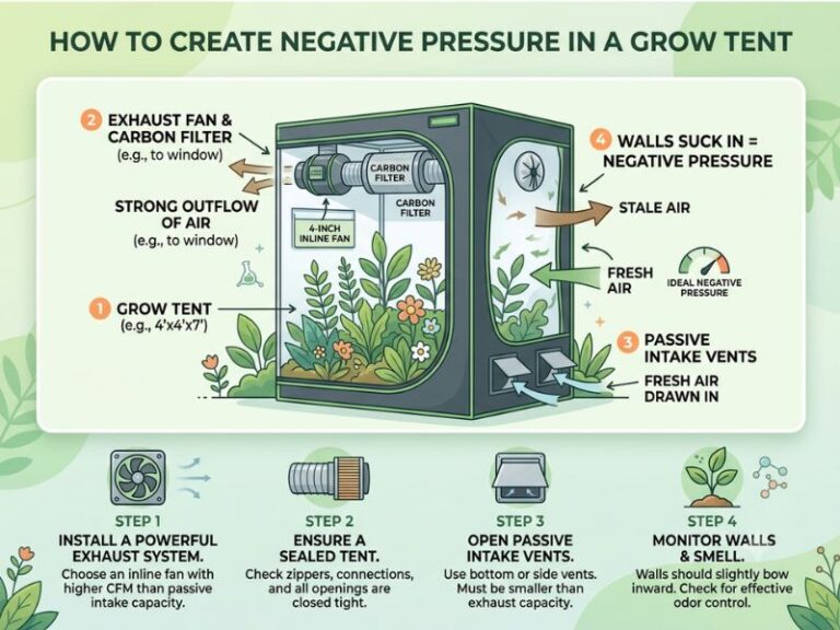 How to Create Negative Pressure in a Grow Tent 