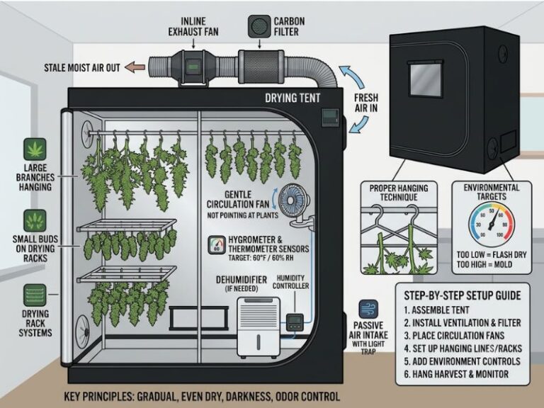 How to Set Up a Grow Tent for Drying: Complete Step-by-Step Guide