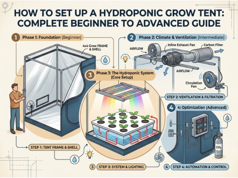 How to Set Up a Hydroponic Grow Tent: Complete Beginner Guide