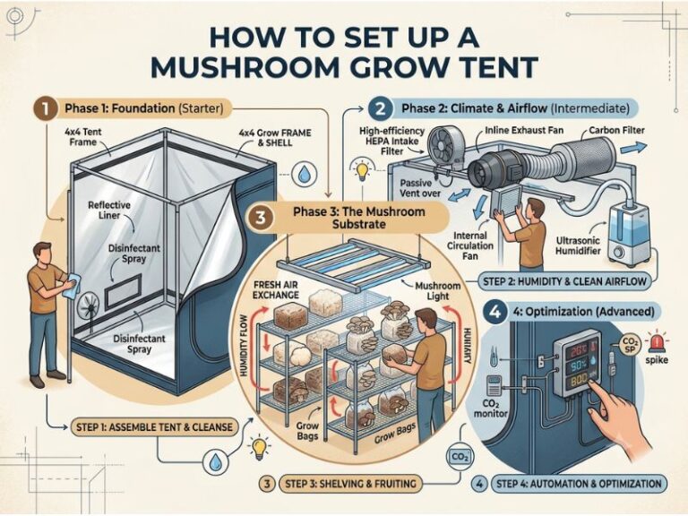 How to Set Up a Mushroom Grow Tent
