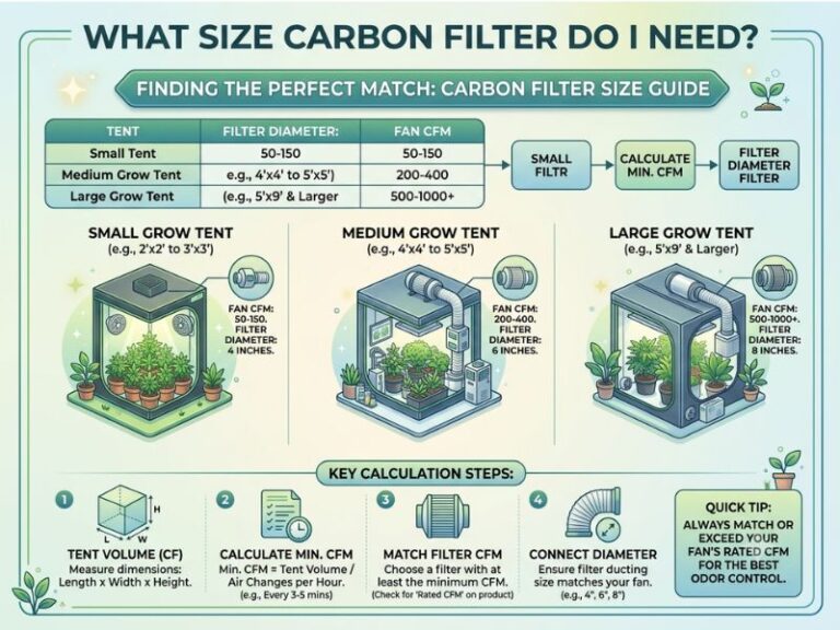 What Size Carbon Filter Do I Need for a Grow Tent? 