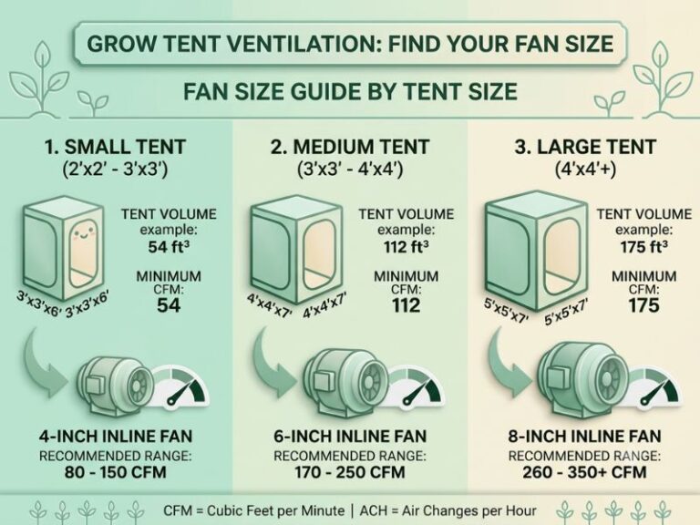 What Size Fan for a Grow Tent? Fan Sizing Guide by Tent Size 