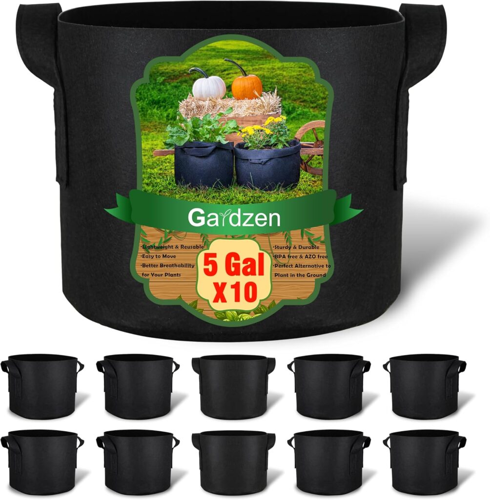 Gardzen 10-Pack 5-Gallon Grow Bags