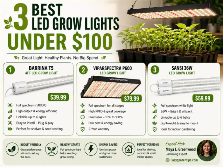 3 Best LED Grow Lights Under $100: Capable Options Compared