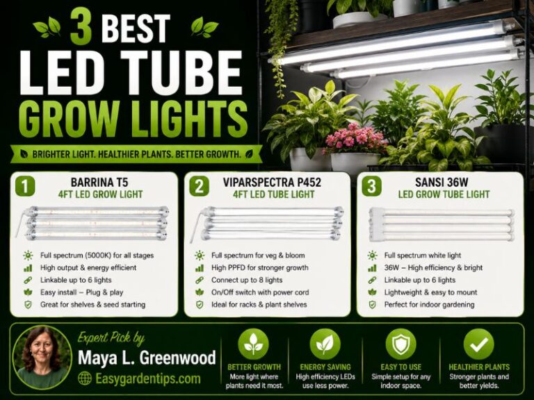 3 Best LED Tube Grow Lights: Shelves and Seedlings Compared