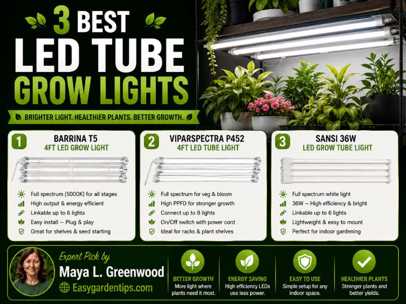 3 Best LED Tube Grow Lights: Shelves and Seedlings Compared