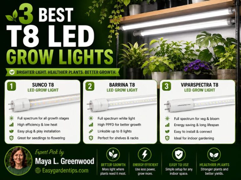 3 Best T8 LED Grow Lights: High-Output Shelf Options