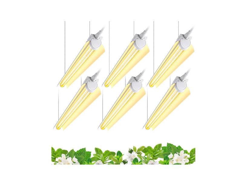 Barrina T8 2-Foot Full Spectrum LED Grow Lights, 6-Pack