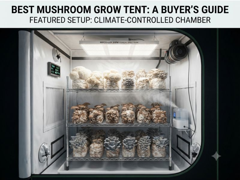 Best Mushroom Grow Tent: 3 Indoor Fruiting Chamber Options