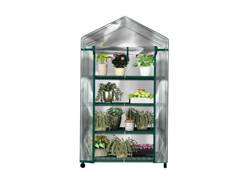 Home-Complete Walk-In Greenhouse with 8 Shelves