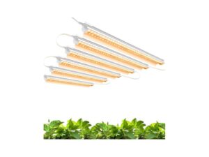 Monios-L T8 2-Foot Full Spectrum LED Grow Lights, 6-Pack