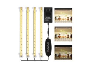 Mosthink 40W 5500K Full Spectrum Grow Light Strips, 4-Pack