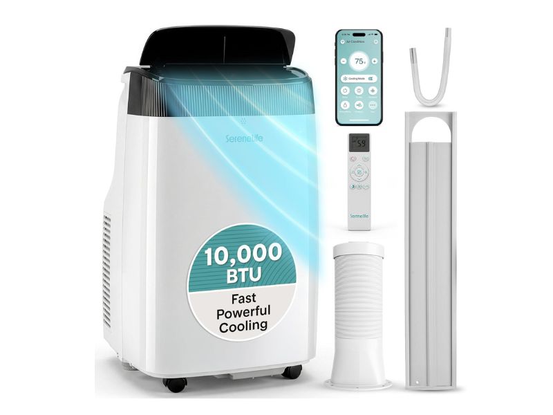SereneLife 10,000 BTU Wi-Fi Portable AC— Best Budget Smart Option