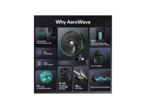 VIVOSUN AeroWave E9 9-Inch Oscillating Clip Fan, Pack of 2