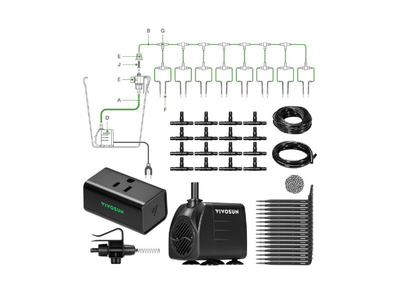 VIVOSUN Automatic Drip Irrigation Kit with A10 GrowHub