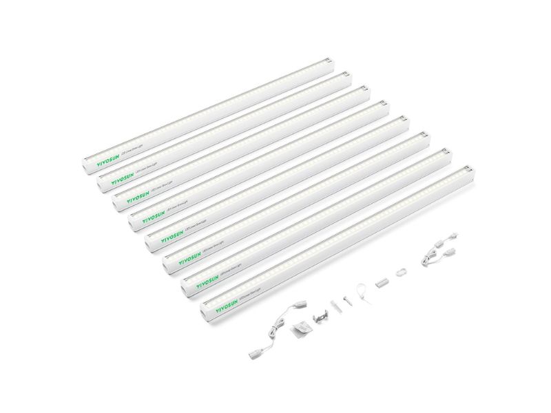 VIVOSUN T5 2-Foot Full Spectrum LED Grow Lights, 8-Pack