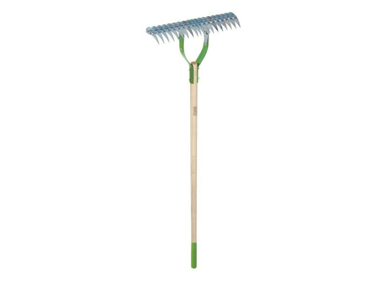 AMES 15-Inch Adjustable Thatch Rake - Best for Lawn Weed Cleanup