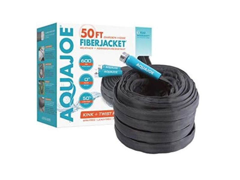 Aqua Joe AJFJH50-58-PRO 50-Foot FiberJacket Hose- Best Ultralight
