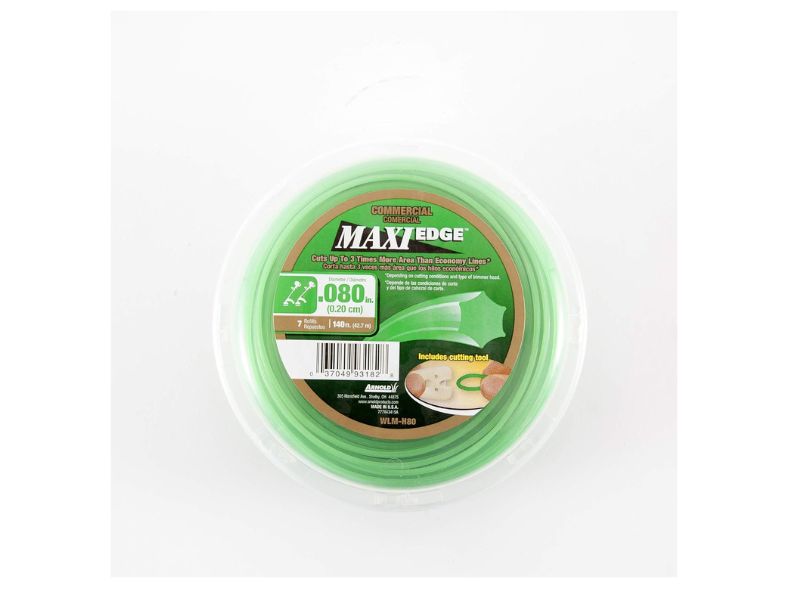 Arnold Maxi-Edge 0.080-Inch 140-Foot Commercial Grade Trimmer Line- Best Star-Shaped Line
