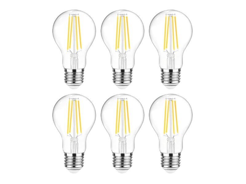 Ascher A19 60W Equivalent LED Filament Bulbs