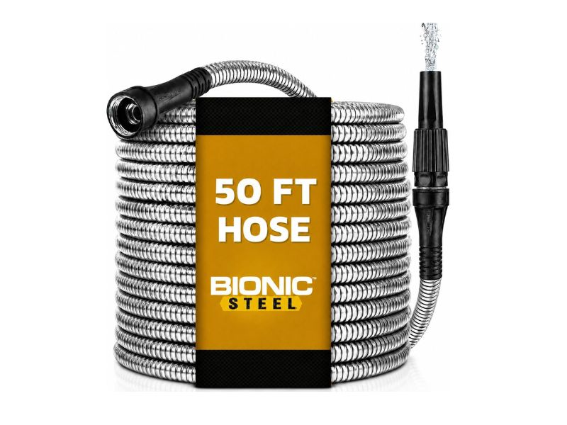 Bionic Steel 50 Ft Stainless Steel Garden Hose- Best Metal Hose