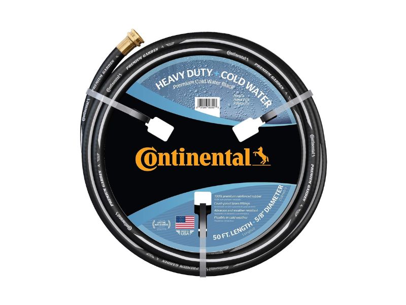 Continental Premium Garden Heavy Duty 5/8-Inch x 50-Foot Hose- Best Heavy-Duty Rubber Pick