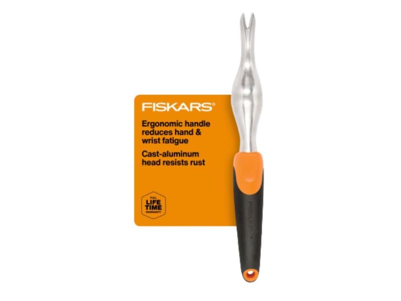 Fiskars Ergo Garden Hand Weeder Tool 384200-1001- Best for Dandelions