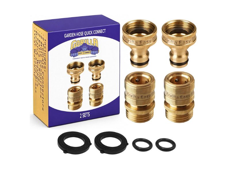 GORILLA EASY CONNECT Garden Hose Quick Connect Fittings- Best Overall