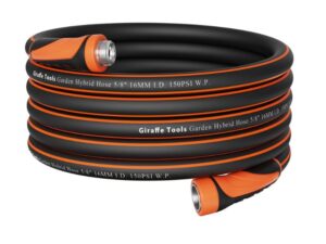 Giraffe Tools 58-Inch x 50-Foot Hybrid Garden Hose- Best for Easy Handling