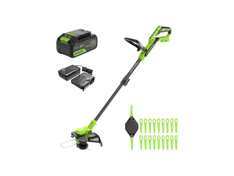 Greenworks 24V 12-Inch Cordless String Trimmer & Edger- Best Battery Capacity
