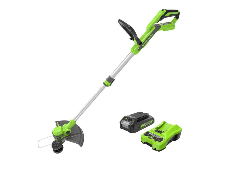 Greenworks 24V 12-Inch Cordless String Trimmer/Edger ST24B217- Best Lightweight Pick With a Wider Cut