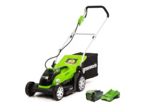 Greenworks 40V 14-Inch Cordless Lawn Mower MO40B410— Best Basic Greenworks for Tiny Lawns