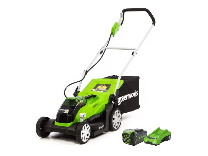 Greenworks 40V 14-Inch Cordless Lawn Mower MO40B410— Best Basic Greenworks for Tiny Lawns