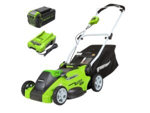 Greenworks 40V 16-Inch Cordless Lawn Mower— Best Practical Small-Yard Pick