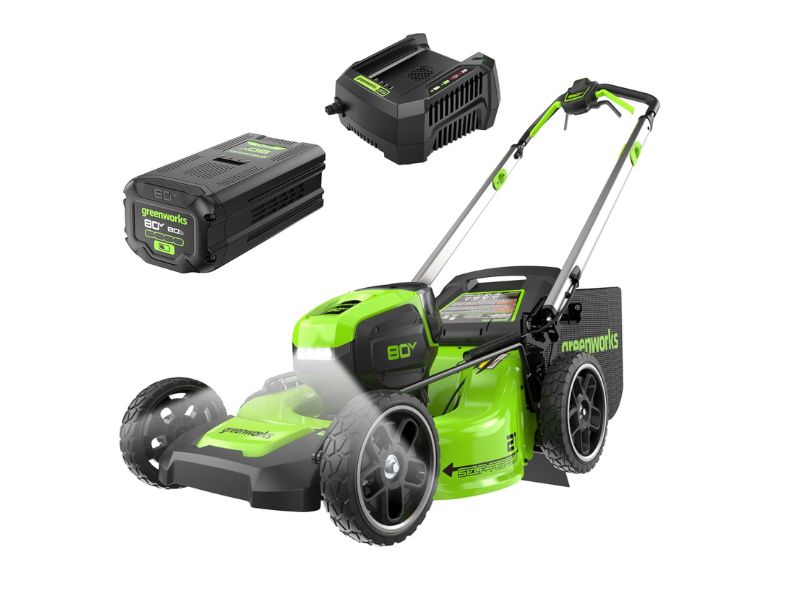 Greenworks 80V 21-Inch Self-Propelled Cordless Lawn Mower with 8.0Ah Battery