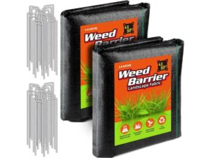 LAVEVE 4FT x 100FT 3.2oz Weed Barrier Landscape Fabric- Best for Large Vegetable Beds