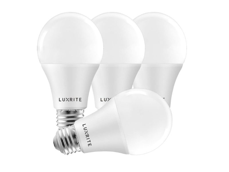 LUXRITE A19 100W Equivalent Dimmable LED Bulbs