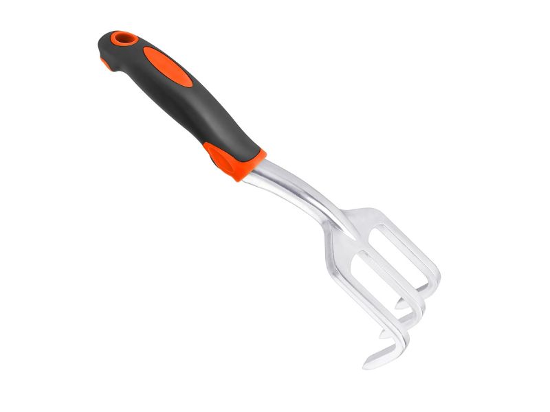 MECHEER Heavy-Duty Hand Rake Weed Removal Tool