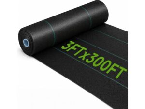 Pattiumo 3FT x 300FT 3.2oz Heavy Duty Weed Barrier Landscape Fabric- Best 300-Foot Narrow Roll