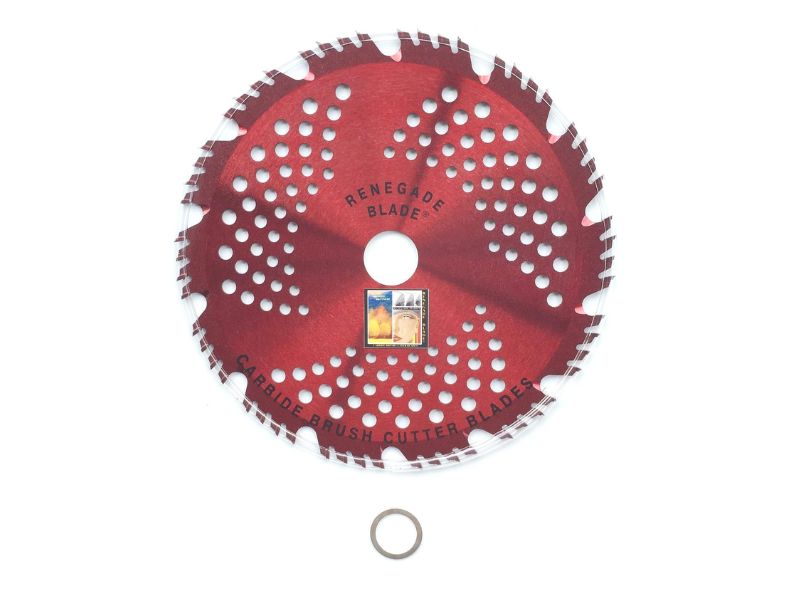 RENEGADE BLADE 8-Inch 56-Tooth Razor Hybrid Brush Cutter Blades- Best Carbide Hybrid