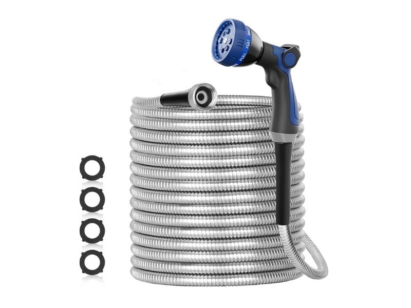 SPECILITE 150ft 304 Stainless Steel Metal Garden Hose- Best Kink Resistant