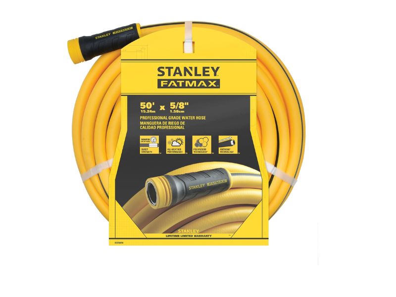 STANLEY FATMAX Professional Grade Garden Hose 5/8-Inch x 50-Foot- Best UV-Resistant Pick