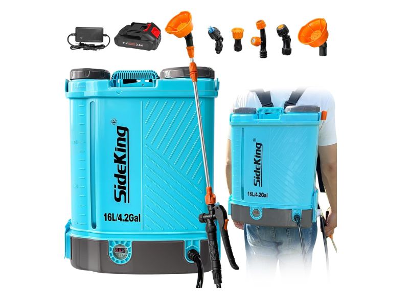 SideKing SK4000B 4-Gallon Battery Powered Backpack Sprayer- Best Budget High-Pressure Pick