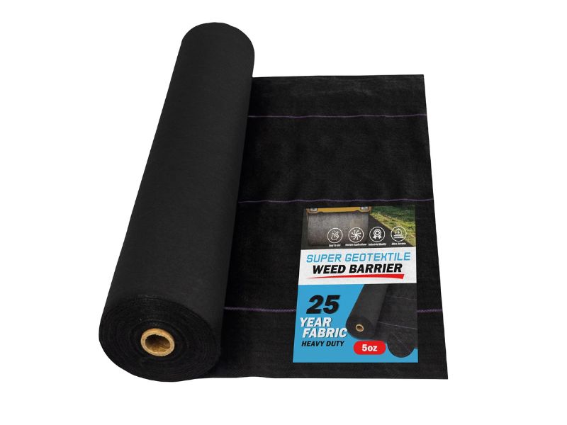 Super Geotextile Professional 5oz Geotextile Weed Barrier Fabric 3 x 100 Feet- Best Overall