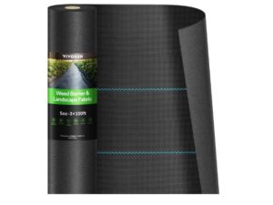 VIVOSUN 3FT x 100FT 5oz Double-Layered Weed Barrier- Best for Drainage