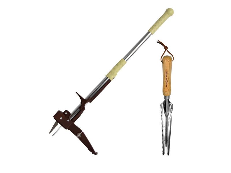 WINSLOW & ROSS Stand Up 4-Claw Weed Puller- Best for Tough Roots