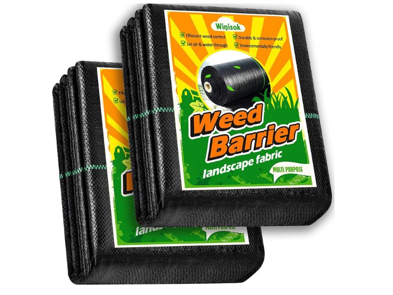 Winisok 3FT x 100FT 3.2oz Weed Barrier Landscape Fabric- Best for Irrigated Garden Rows